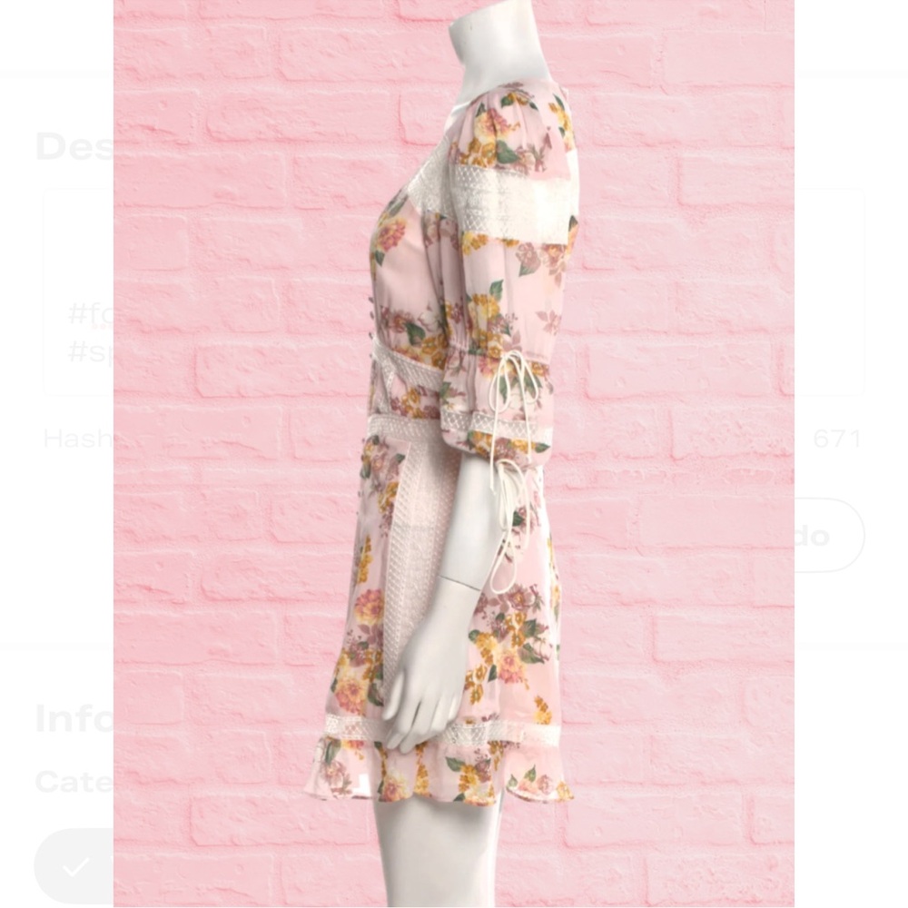 For love & lemons Floral Mini Dress - Picture 3 of 9